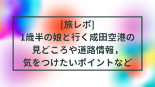 旅レポ成田空港1歳半